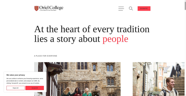 Security scan screenshot of https://www.oriel.ox.ac.uk/