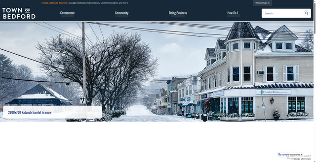 Security scan screenshot of https://bedfordny.gov/