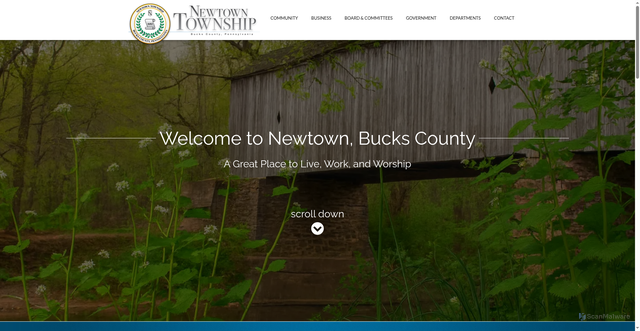 Security scan screenshot of https://newtownpa.gov/