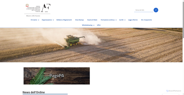 Security scan screenshot of https://ordinemarche.conaf.it/