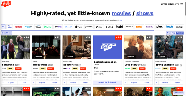 Security scan screenshot of https://agoodmovietowatch.com