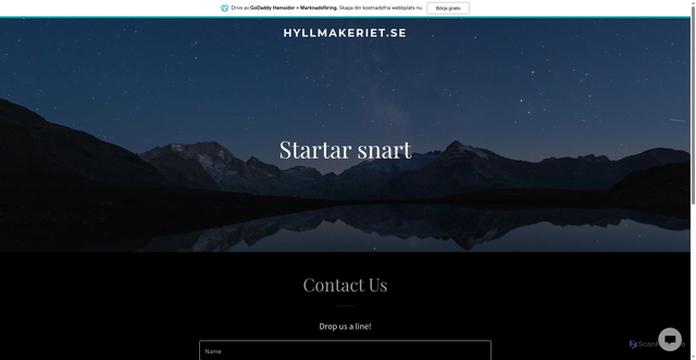 Security scan screenshot of https://hyllmakeriet.se