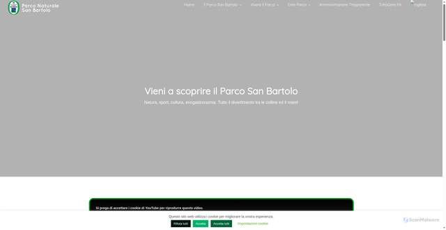 Security scan screenshot of https://www.parcosanbartolo.it/
