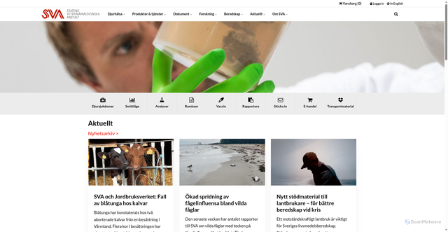 Security scan screenshot of https://www.sva.se
