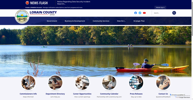 Security scan screenshot of https://loraincountyohio.gov/