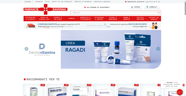 Security scan screenshot of https://www.farmacieravenna.com/