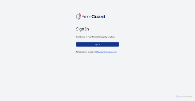 Security scan screenshot of https://app.firmguard.com