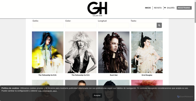 Security scan screenshot of https://gallery-hair.com
