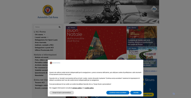 Security scan screenshot of https://roma.aci.it/