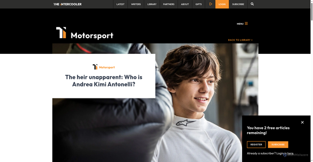 Security scan screenshot of https://www.the-intercooler.com/library/motorsport/the-heir-unapparent/