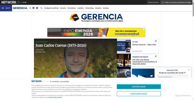 Security scan screenshot of https://gerencia.cl