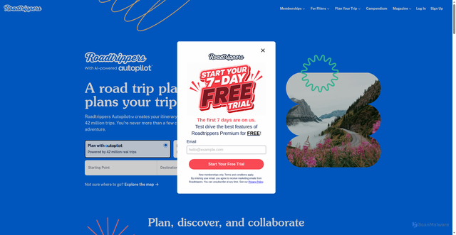 Security scan screenshot of https://roadtrippers.com