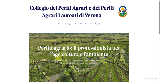 Security scan screenshot of https://www.peritiagrari.vr.it/