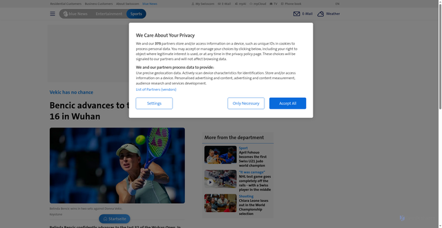 Security scan screenshot of https://www.bluewin.ch/en/sport/bencic-advances-to-the-round-of-16-in-wuhan-2906570.html