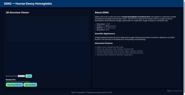 Security scan screenshot of https://protein2dn2model-wl67lpmgse.edgeone.app/