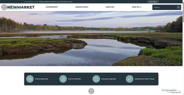 Security scan screenshot of https://newmarketnh.gov/