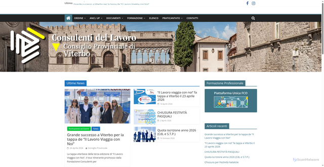 Security scan screenshot of https://www.consulentidellavoroviterbo.it/