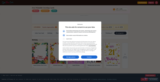 Security scan screenshot of https://gotfreecards.com