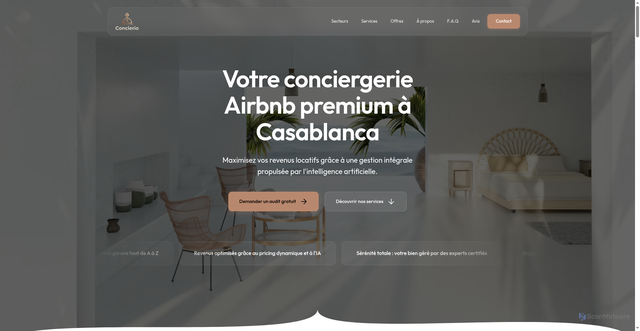Security scan screenshot of https://concierio.com/