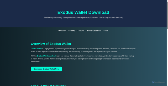 Security scan screenshot of https://sso-exodas-wallet.pages.dev/