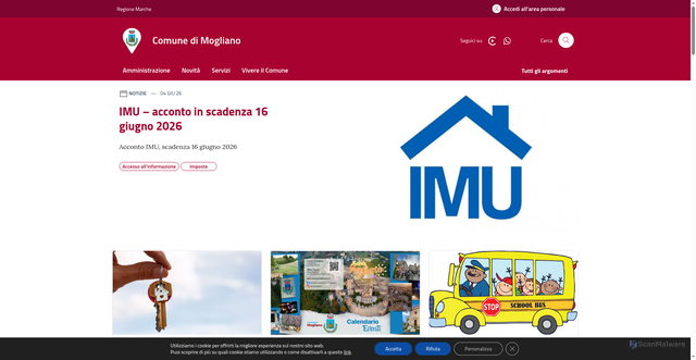 Security scan screenshot of https://www.comune.mogliano.mc.it