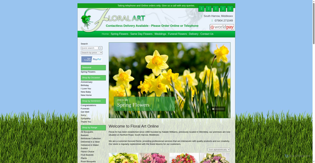 Security scan screenshot of http://floralartonline.co.uk/