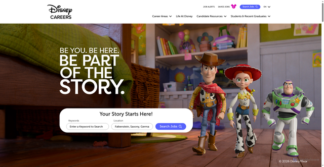 Security scan screenshot of https://www.disneycareers.com
