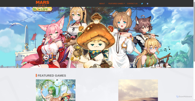 Security scan screenshot of https://mars.games