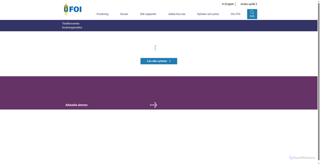 Security scan screenshot of https://www.foi.se