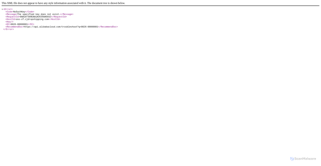 Security scan screenshot of https://oss-cf.cjdropshipping.com