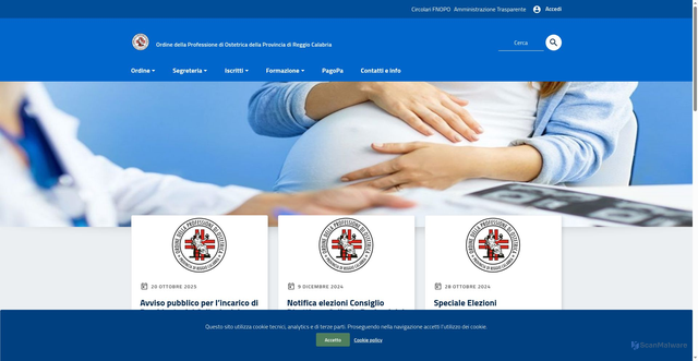 Security scan screenshot of https://www.ostetricherc.it/