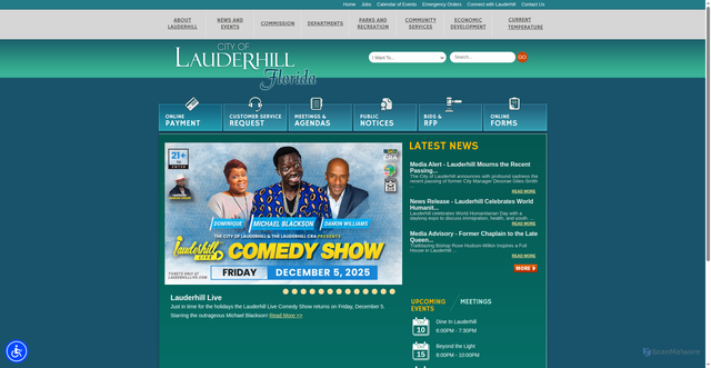 Security scan screenshot of https://www.lauderhill-fl.gov/
