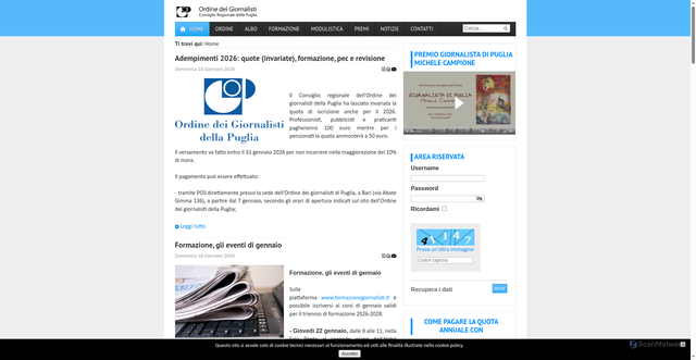 Security scan screenshot of https://www.og.puglia.it/