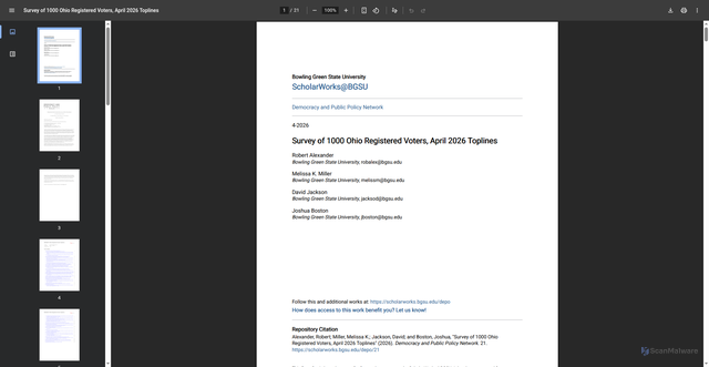 Security scan screenshot of https://scholarworks.bgsu.edu/cgi/viewcontent.cgi?article=1021&context=depo