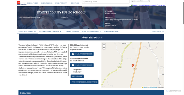 Security scan screenshot of https://tdepublicschools.ondemand.sas.com/district/00240