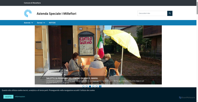 Security scan screenshot of https://www.aziendamillefiori.it/