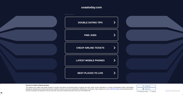 Security scan screenshot of https://usaatoday.com/