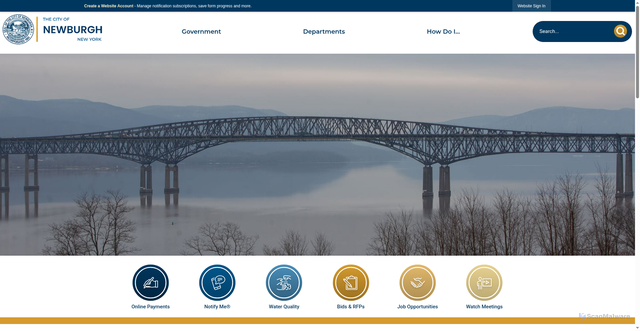 Security scan screenshot of https://cityofnewburgh-ny.gov/