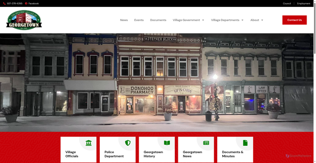 Security scan screenshot of https://georgetownohio.gov/