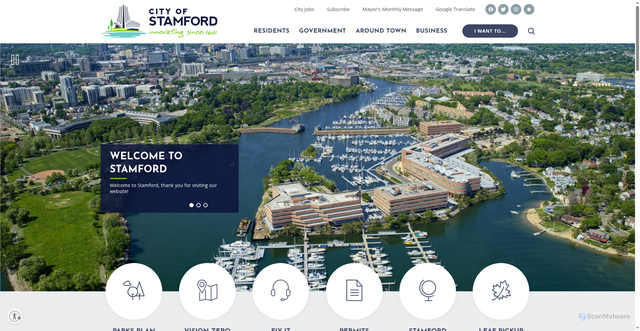 Security scan screenshot of https://www.stamfordct.gov/