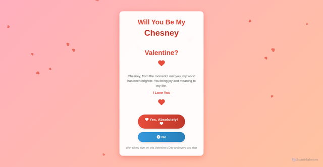 Security scan screenshot of https://ilovechesney-7npk70xykj.edgeone.app/