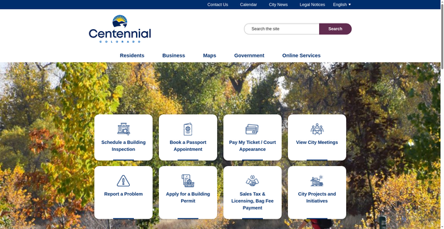 Security scan screenshot of https://www.centennialco.gov/