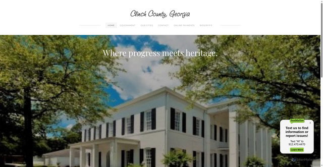 Security scan screenshot of https://clinchcountyga.gov/