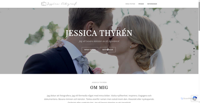 Security scan screenshot of https://jessicafotograf.se