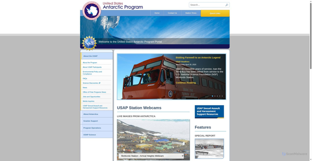 Security scan screenshot of https://www.usap.gov/