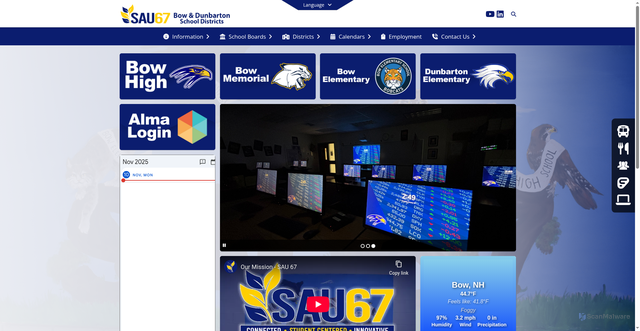 Security scan screenshot of https://sau67nh.gov/en-US
