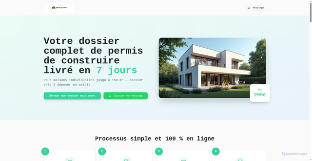 Security scan screenshot of http://monpermis-maison.fr/