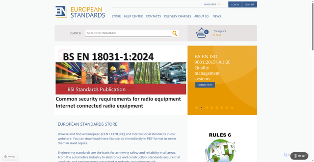 Security scan screenshot of https://en-standard.eu