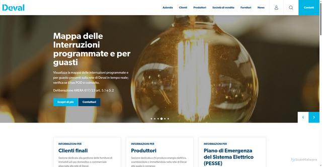Security scan screenshot of https://www.devalspa.it/