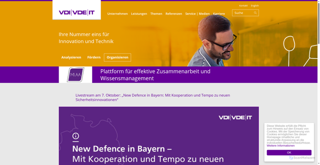 Security scan screenshot of https://vdivde-it.de/de
